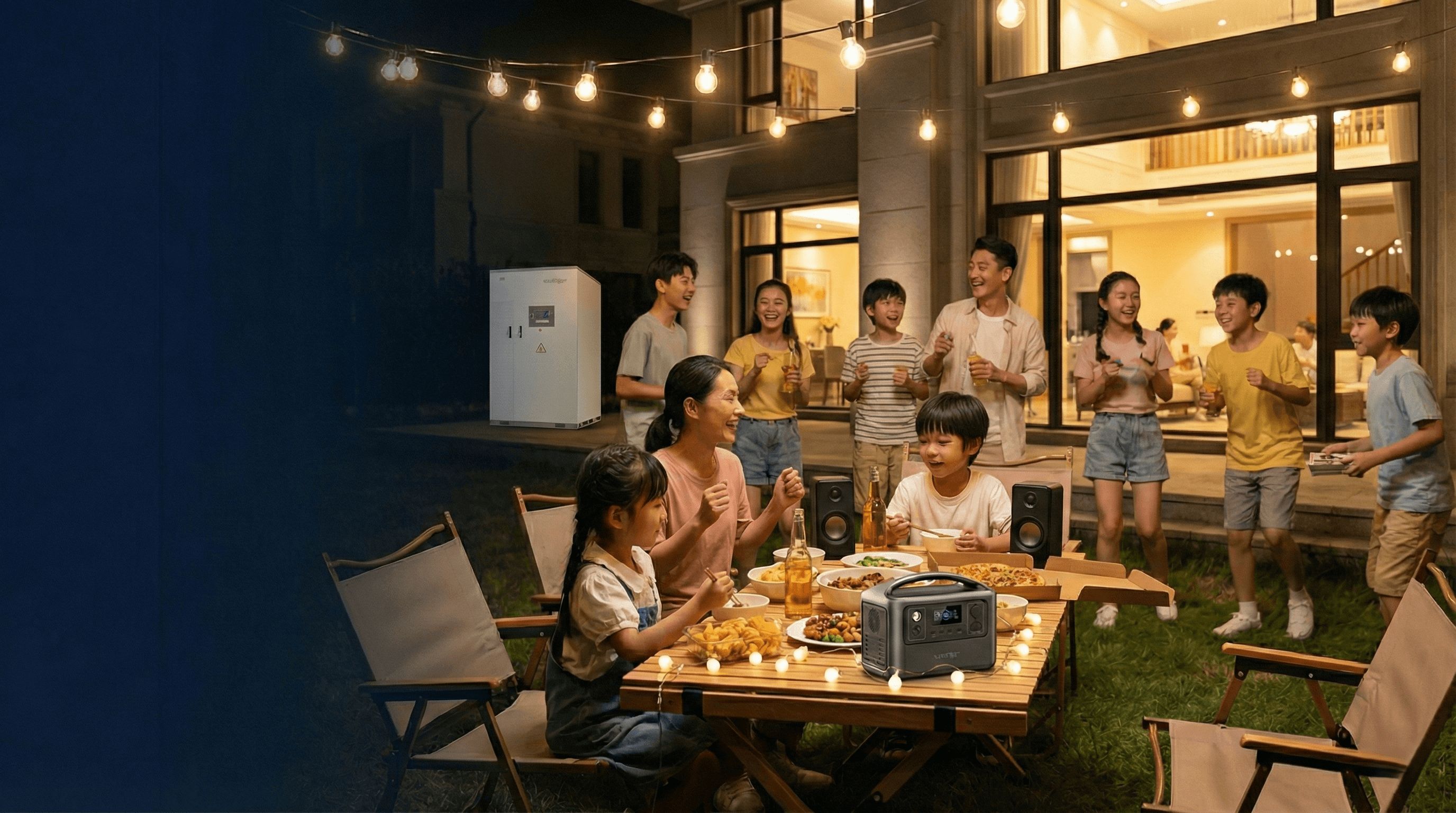 Family enjoying clean energy at home